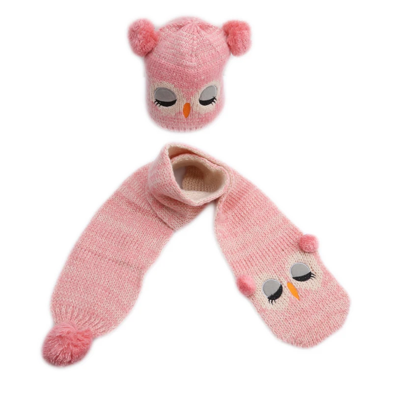 New Baby Hat Scarf Autumn Winter Knitteed Kids Set Girls And Boys Hats Neck Children | Детская одежда и обувь