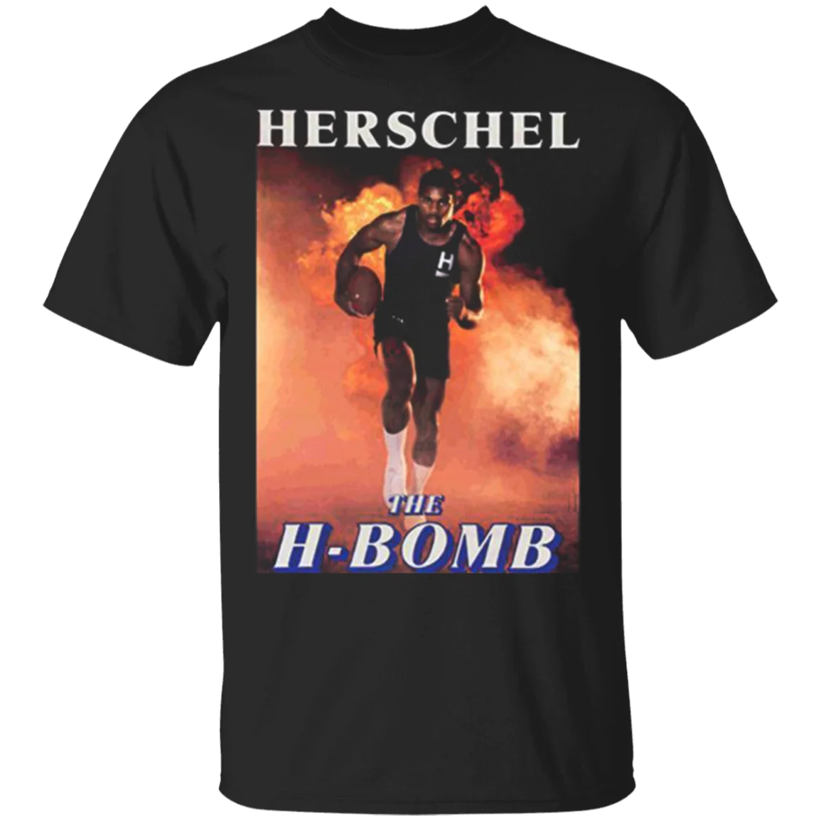 Мужская Ретро 1980S Herschel Walker H Bomb футболка Размер M 3Xl | одежда