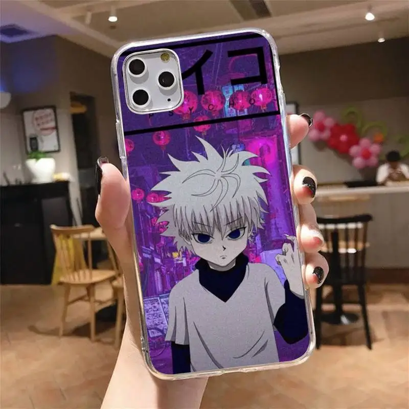 

Hunter X Hunter Killua Zaoldyeck Phone Case Transparent for iPhone 6 7 8 11 12 s mini pro X XS XR MAX Plus cover funda shell