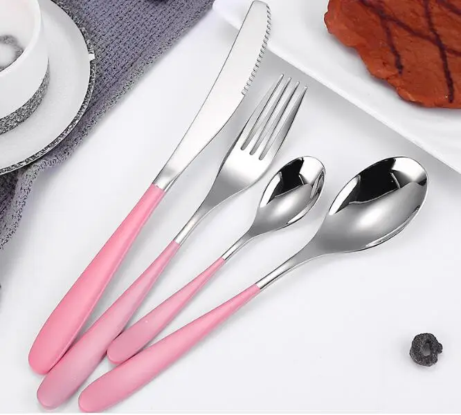 1 Набор стальных столовых приборов набор золотых из нержавеющей стали