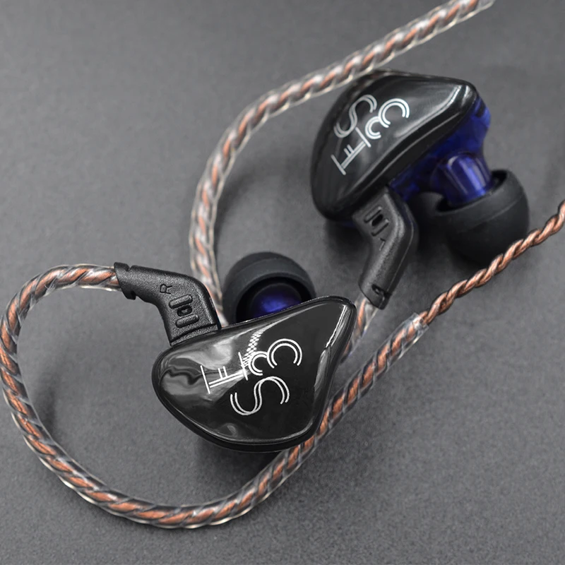 KZ ES3 1DD+ 1BA Hifi спортивные наушники-вкладыши Динамический драйвер шумоподавление Гарнитура замена кабеля ZS10 ES4