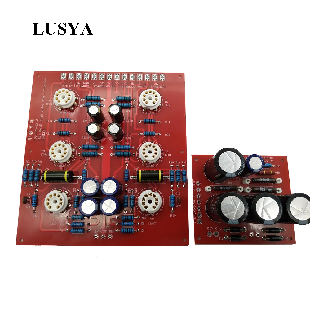 

LUSYA Assembled EL84 Parallel Single-Ended Class A Tube Amplifier Board ( No Tubes ) With PSU Board