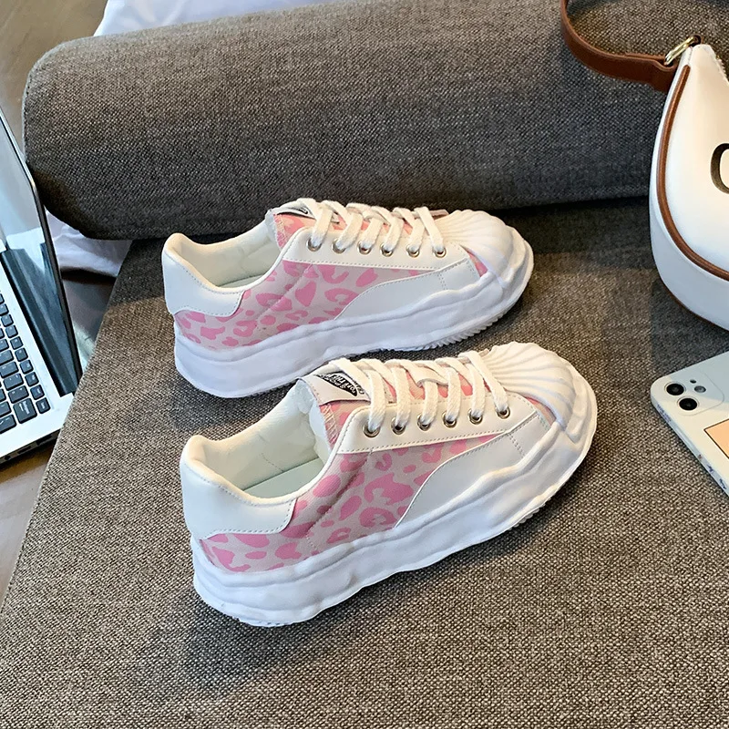 

Women Platform Shoes Designer Shell Toe Ladies Vulcanized Shoes Female Fashion Brand Chunky Sneakers