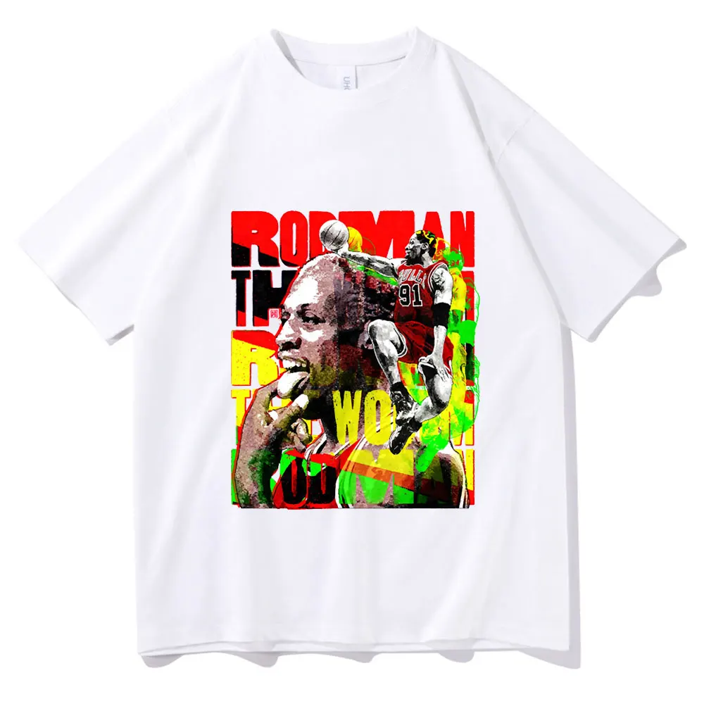 

Men High Quality Streetwear Boy Basketball Clothes Dennis Rodman Print Tshirt Mob Travis Scotts Astroworld Hip Hop T-Shirt