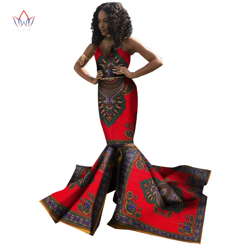 African Bazin Riche Dresses For Women Brand Custom long Clothing Africa Wax fashion autumn winter dress female 2020 none WY1311