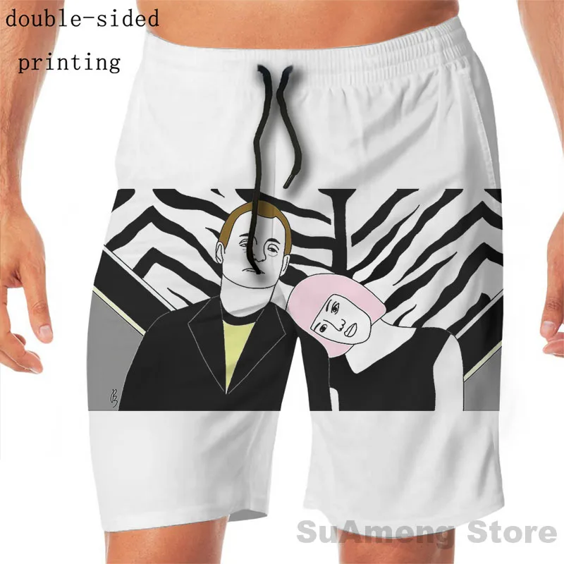 Майка с забавным принтом для мужчин и женщин мужские пляжные шорты переводным