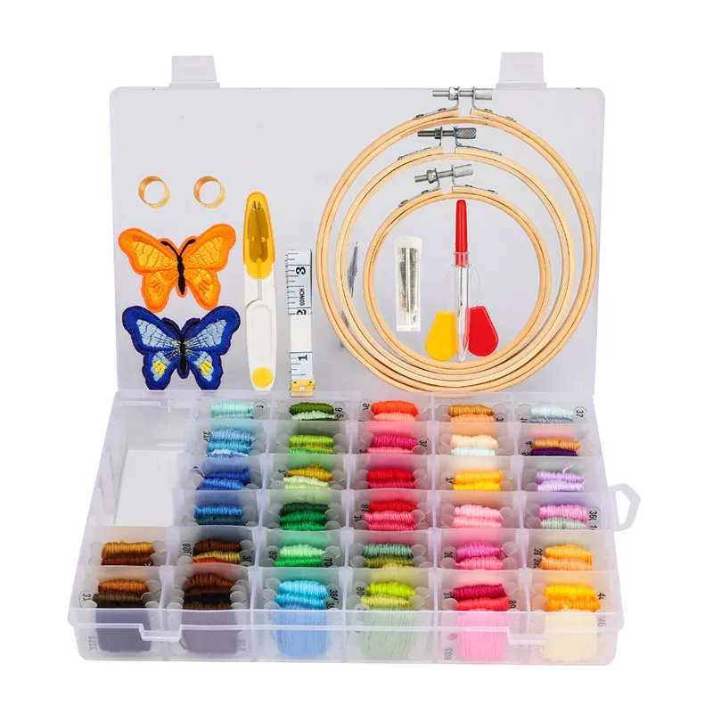 New Arrival Embroidery Thread Magic Pen Punch Needle Kit Cross Stitch Kits Hoop DIY Sewing Accessory Tools | Дом и сад