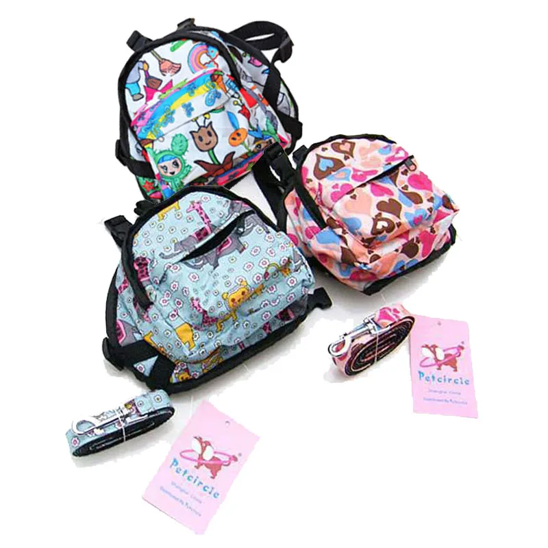 Холщовый Рюкзак для домашних животных портативная школьная сумка с рисунком