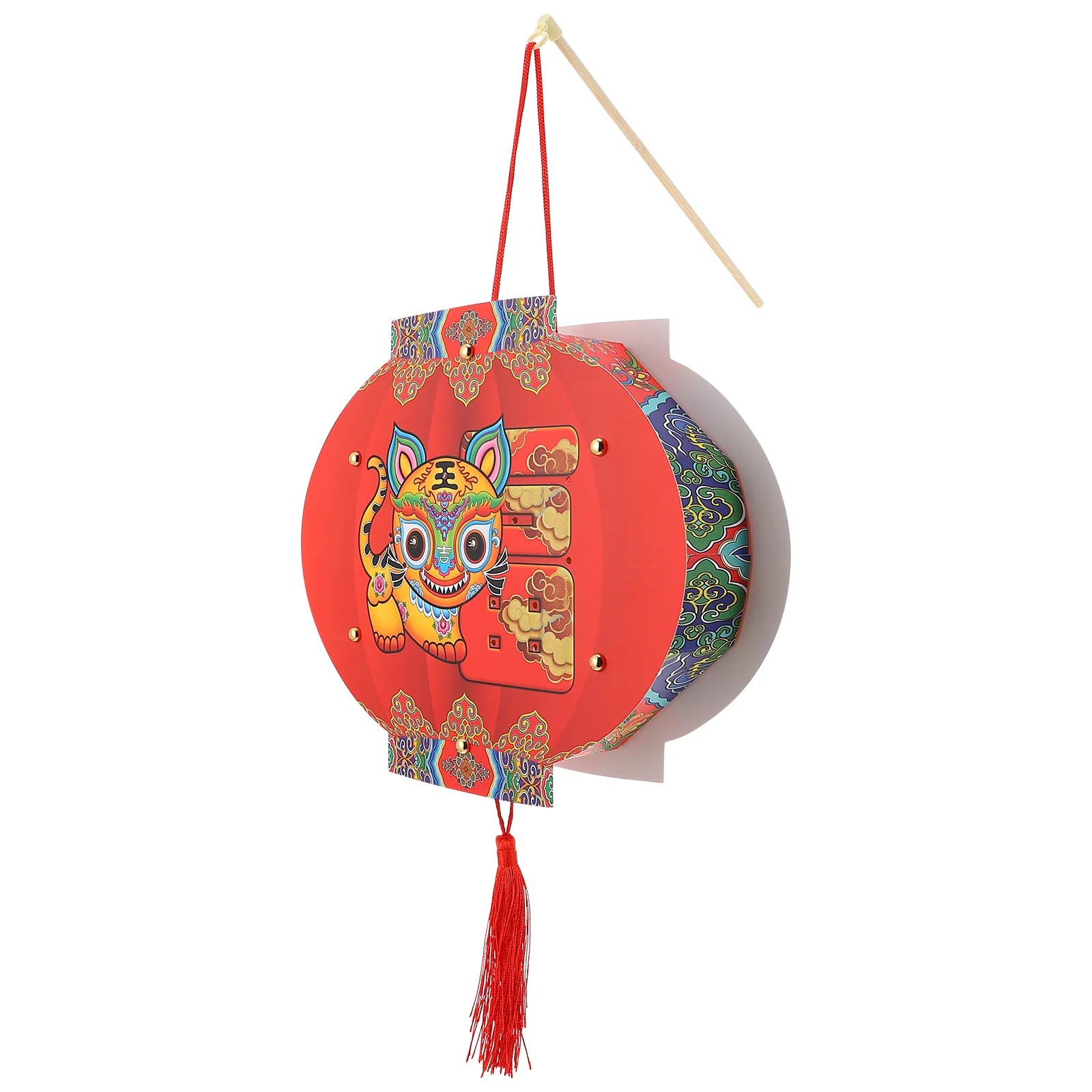 

1Pc Lovely Tiger Year Portable Lantern New Year Glowing Lantern Layout Decor
