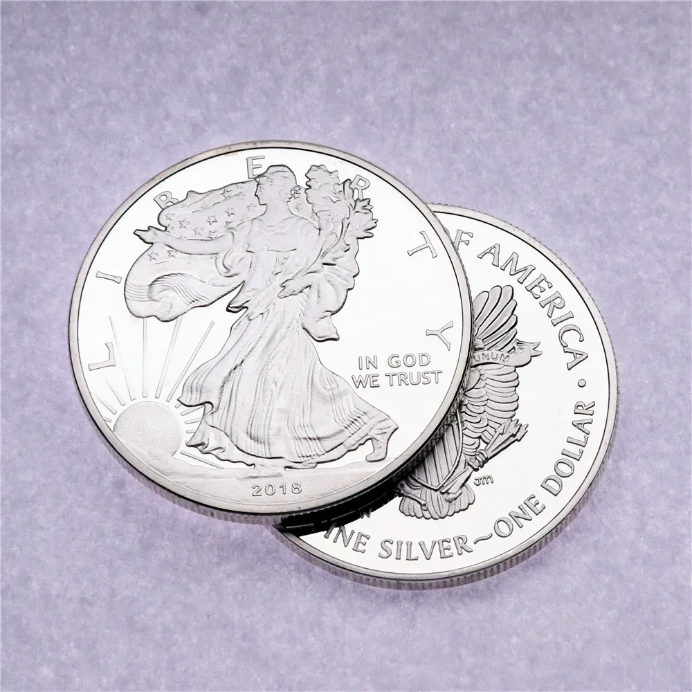 2018 1 унция статуя американского Орла Свободы Серебряная монета серебряное