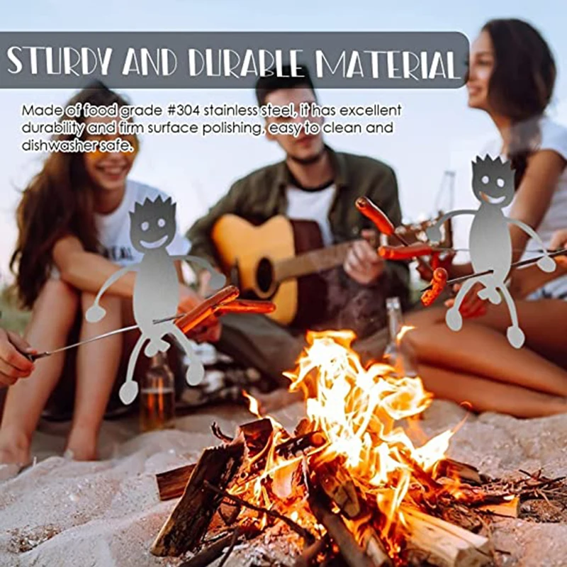 

Stainless Steel Grill Can Be Reused, Kitchen Supplies Catering Barbecue Fork Fruit And Vegetable Barbecue Rack For Outdoor