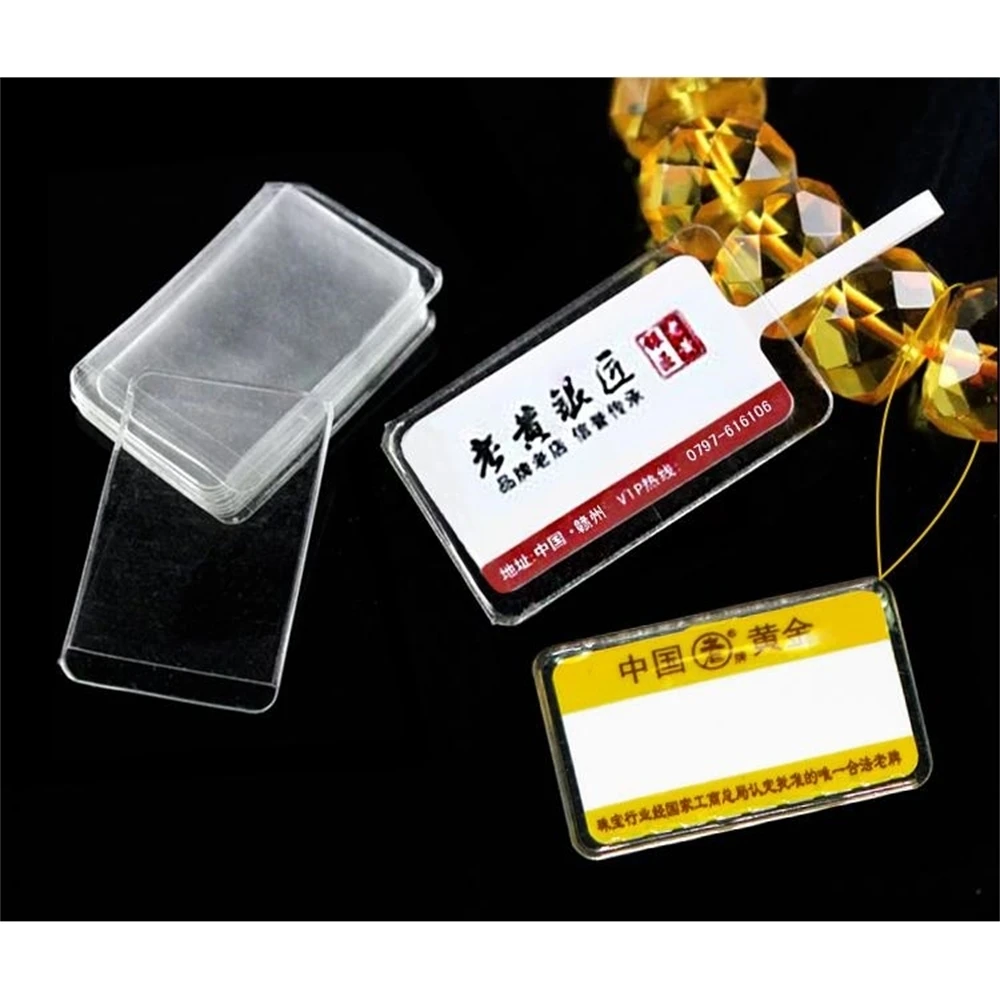 Прозрачный держатель для карт из ПВХ Карманный конвертов ювелирных изделий