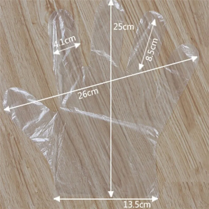 

100 Pcs/Set Food Plastic Gloves Eco-Friendly Food Gloves for Restaurant Kitchen BBQ Household Fruit Vegetable Gloves