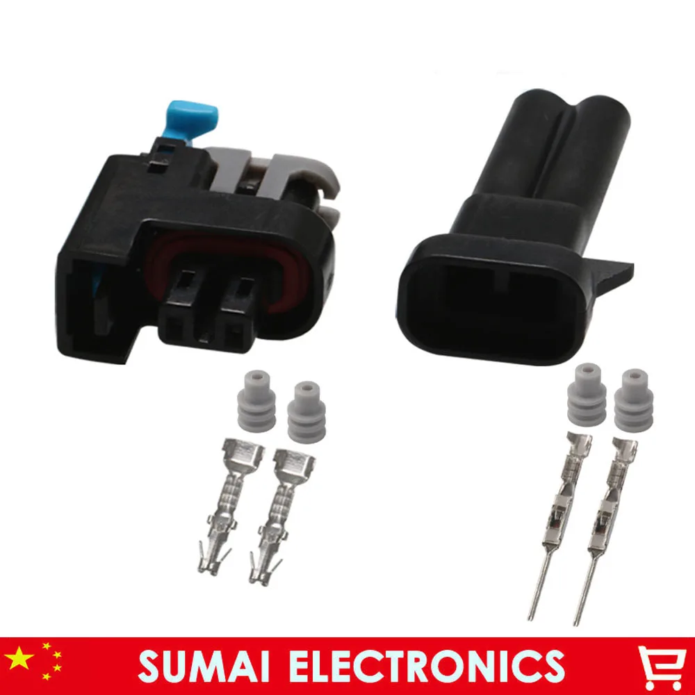 10 комплектов 2Pin Штепсель для масляной форсунки разъем распылителя топлива