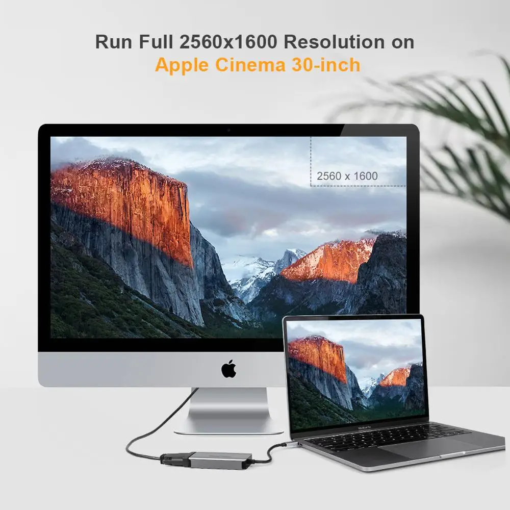 Кабель-адаптер CableCreation USB Type-C с двумя разъемами 2560x1600 разрешение для MacBook Samsung Galaxy S8