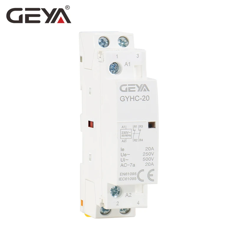 Модульный контактор GEYA GYHC 2P 16A 20A 25A 2NO или 2NC 1NO1NC220V автоматический бытовой типа