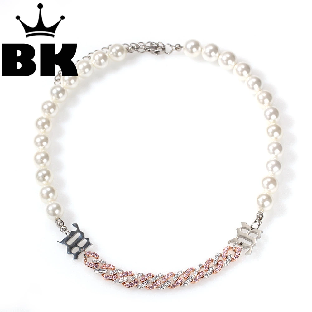 

Single row Ethnic 9mm Cuban necklace for women Multi layer simulated pearl bib beads African bead jewelry Clam pearls necklace