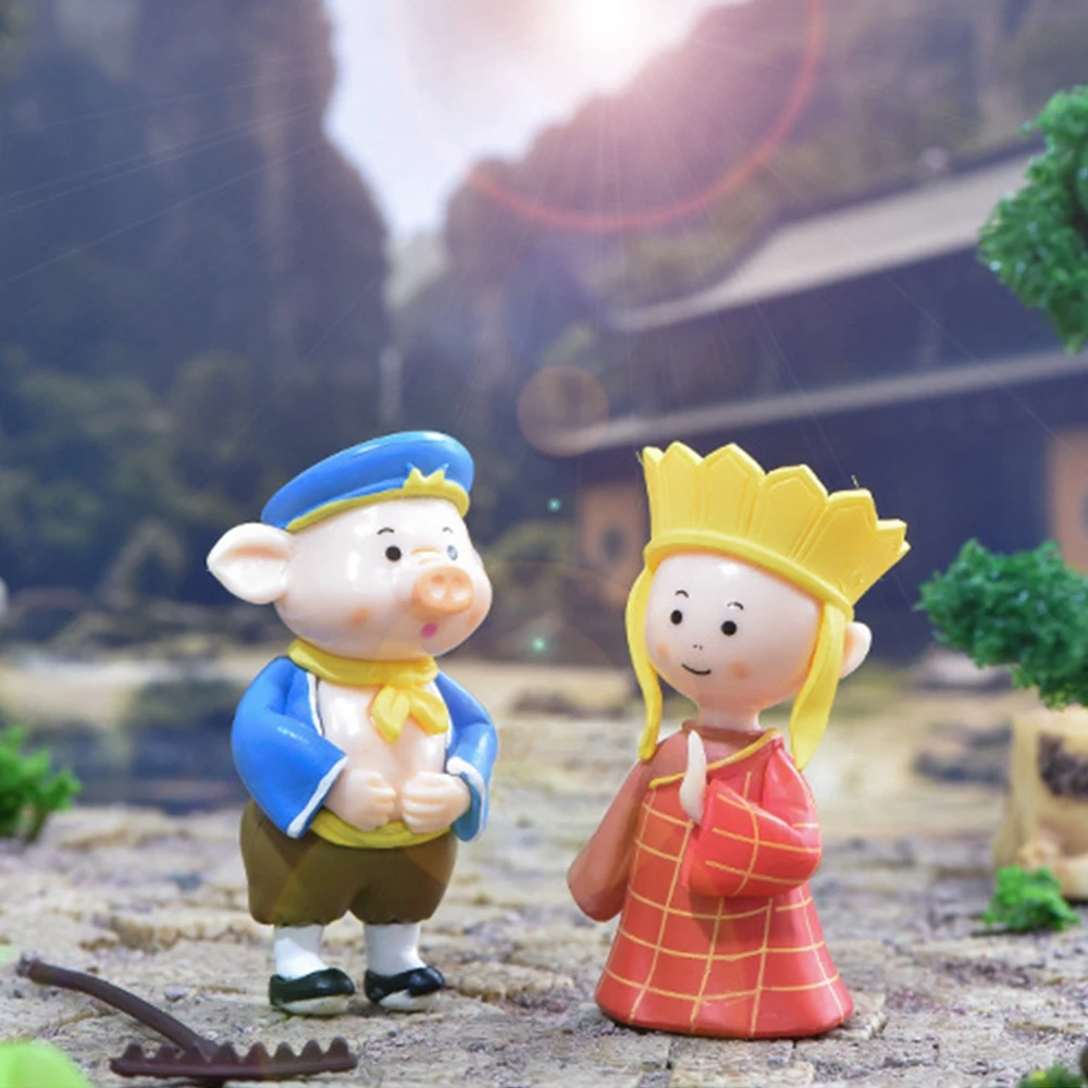 4PC/set Journey To The West Monk Pig Small Statue Figurine Crafts Ornament Miniatures Car DIY Decor | Дом и сад