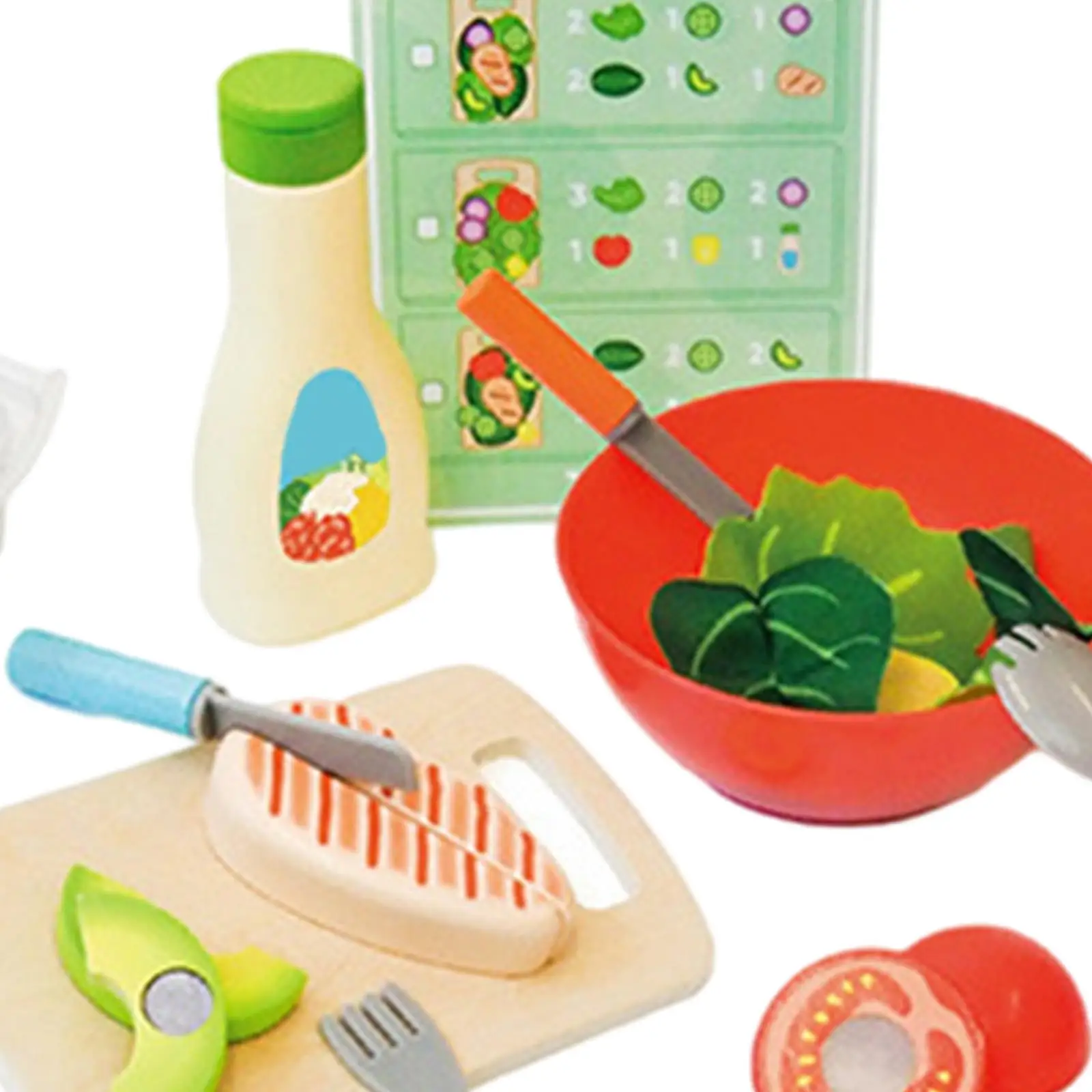 

2x Cutting Food Realistic Wooden Play Food Kitchen Learning Toys