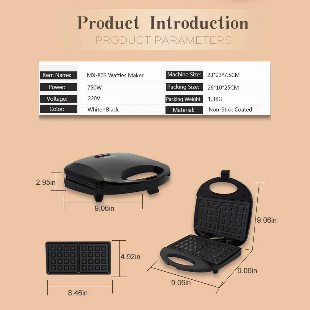 

Waffle maker sandwich maker breakfast maker automatic home toaster
