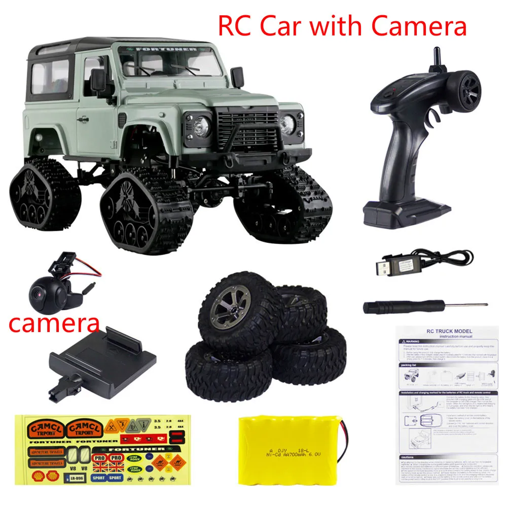 Green with Camera 1:16, Электрический скоростной гоночный Радиоуправляемый автомобиль с WiFi 480P камерой, HD радио, пульт дистанционного управления, подъем по бездорожью, багги, грузовики, игрушки, Рождество - Цвет: Green with Camera