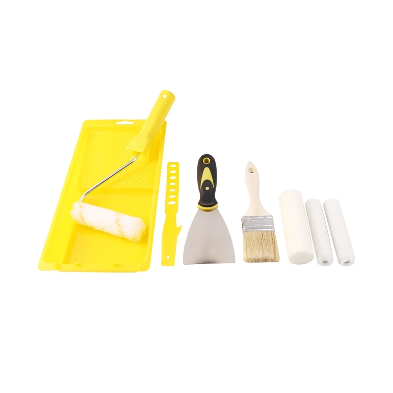 

9Pcs Foam Paint Roller Tray Set 4-Inch Mini Roller Cover Refills for Wall Bathtub Paint Refinishing Sponge Roller Kit