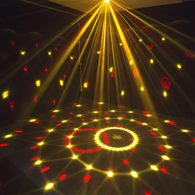 Светодиодная лампа для дискотеки сценический эффект Лазерная 6 цветов DMX DJ звук