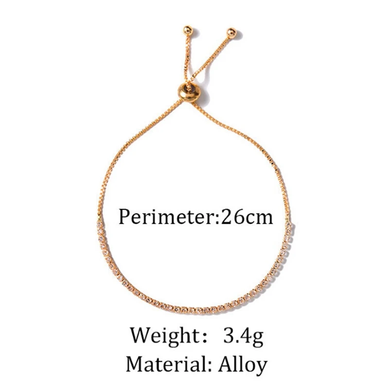 

New!! Simple Claw Chain Adjustable Bracelets For Women Rose Gold Silver Color Crystal Bracelet Pulseira Feminina Fashion Jewelry