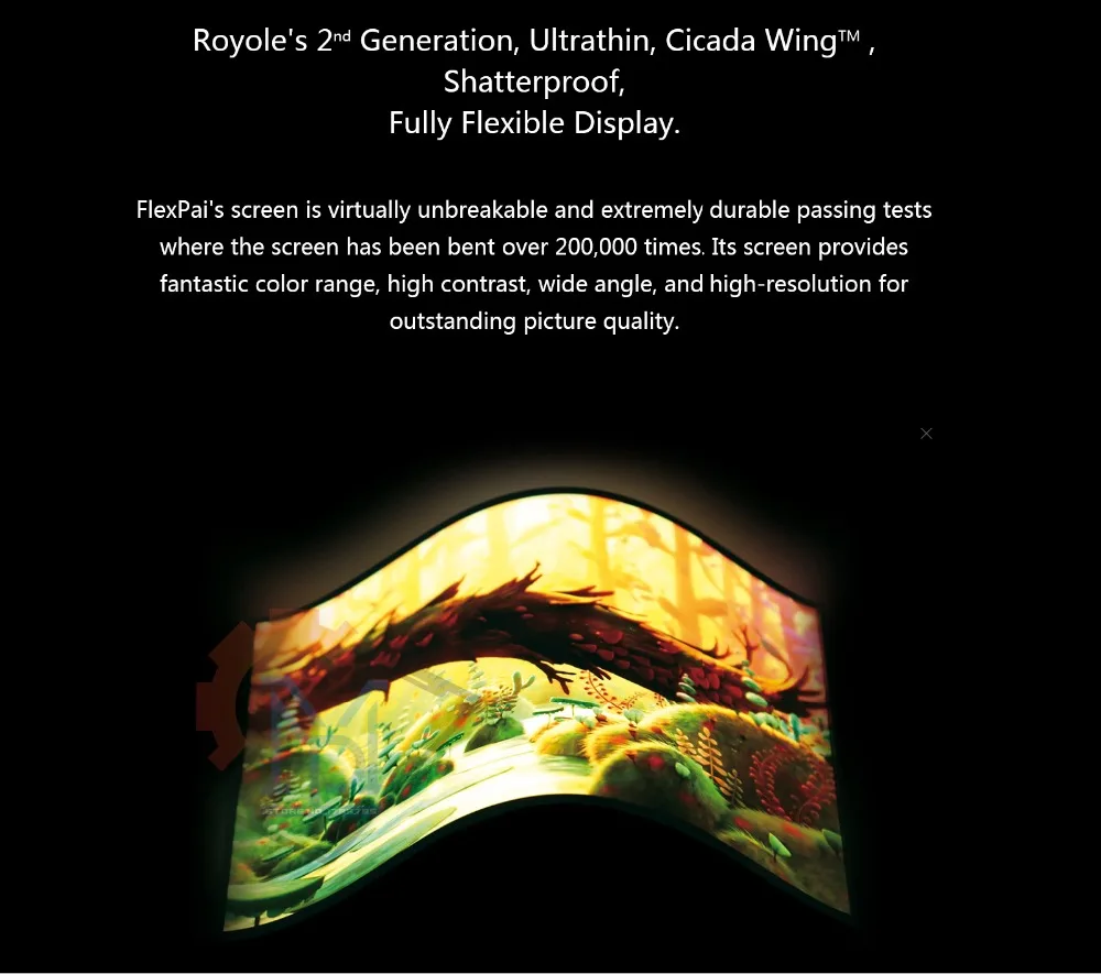 Royole FlexPai 7,8 дюймов гибкий AMOLED экран Snapdragon 855 Octa Core 1920x1440 3970 мАч вода OS на базе android 9,0