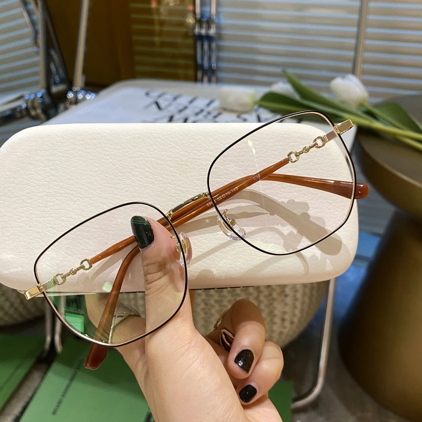 

New Fashion Prescription Glasses Frame Ultra Light Retro Polygon Men's And Women's Same Popular Glasses
