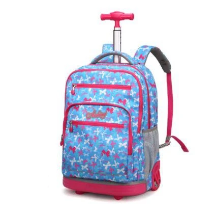 Школьный рюкзак на колесиках для девочек, рюкзак на колесиках 18 дюймов, детский школьный рюкзак на колесиках, рюкзак-тележка Сумка для подро...