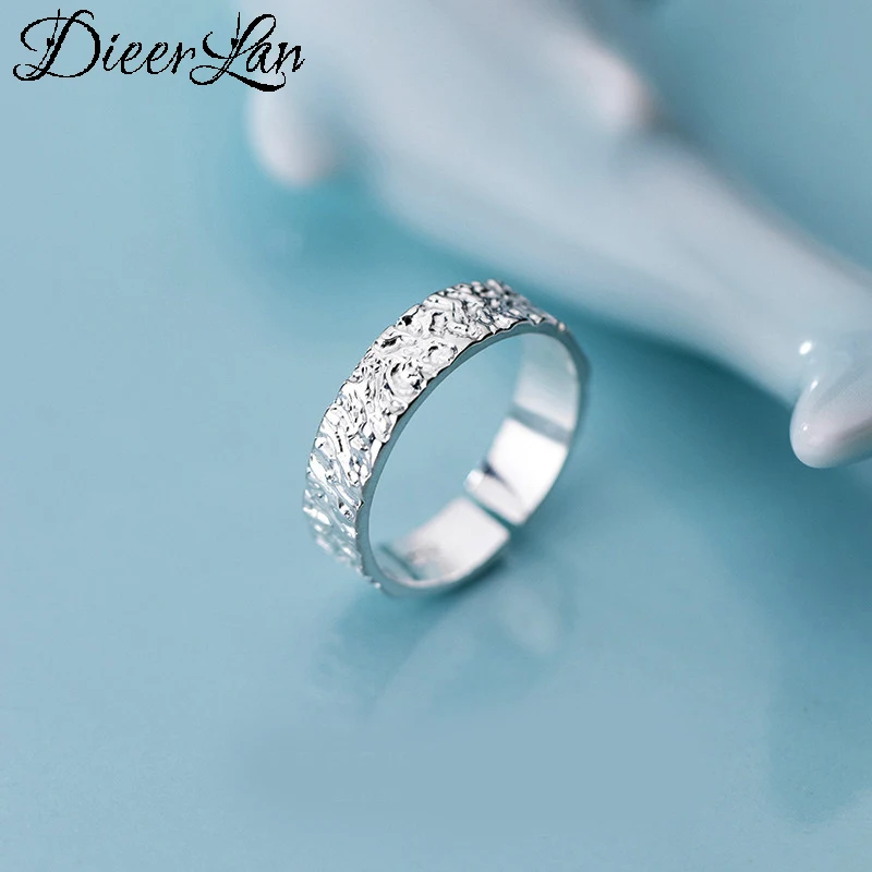 

New 100% Real 925 Sterling Silver Irregular Geometric Round Rings For Women Big Finger Rings For Unisex Jewelry Men