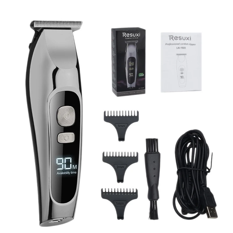 

RESUXI Machine Clippers Barber Hair Trimmer for Men Rechargeable Low Noise Hair Trimmer Electric Hair Clipper