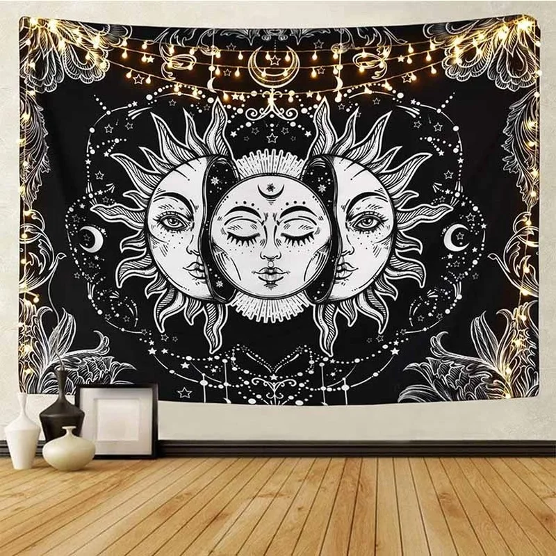 

India Mandala Tapestry Flower Wall Hanging Room Sky Carpet Dormitory Tapestry Artist Home Decoration Accessories 150*130cm