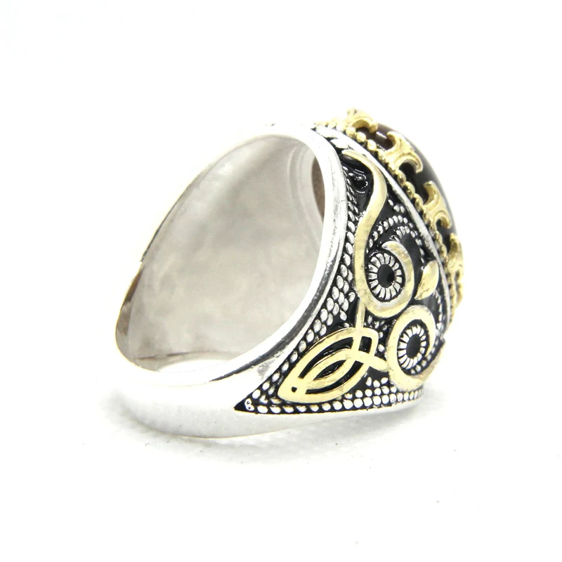 Новинка 2020 высокое качество Коричневое мужское кольцо из нержавеющей стали 316L с