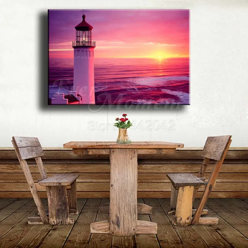 Когда-нибудь момент алмазов картина Маяк море художественная фотография из