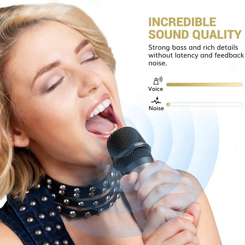 Беспроводной металлический микрофон ручная система с перезаряжаемым приемником