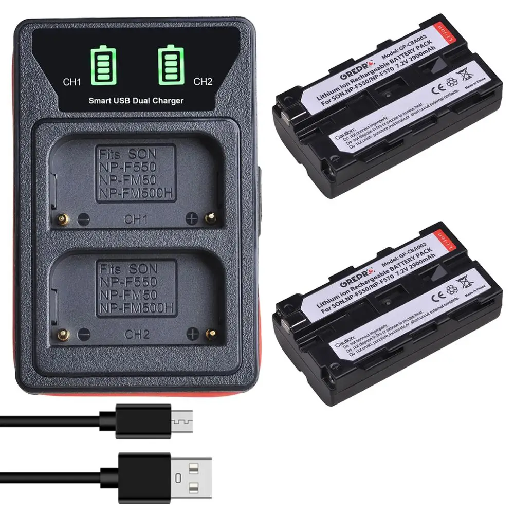 3 шт. NP F550 F330 F530 F570 F730 Батарея + светодиодным дисплеем и двойным портом USB Зарядное