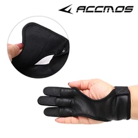 3 fingers leather guard 3 finger protective glove safety archery gloves for recurve compound bow finger protector