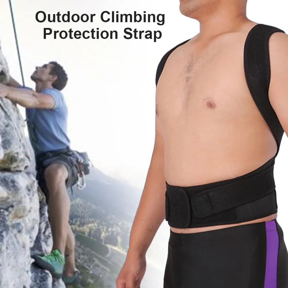 

Backpacking Back Support Sportswear Sports Strap Black Belt Bandage Bicycle Shoulder Support Pads Hiking Climbing Outdoor