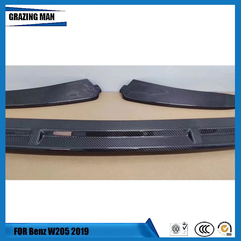 Front Bumper for 100% Carbon Fiber Lip Benz C Class W205 2019 Sport Cover | Автомобили и мотоциклы