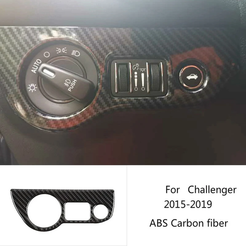 AL22-переключатель фар из углеродного волокна накладка наклейки для Dodge Charger 2010 +