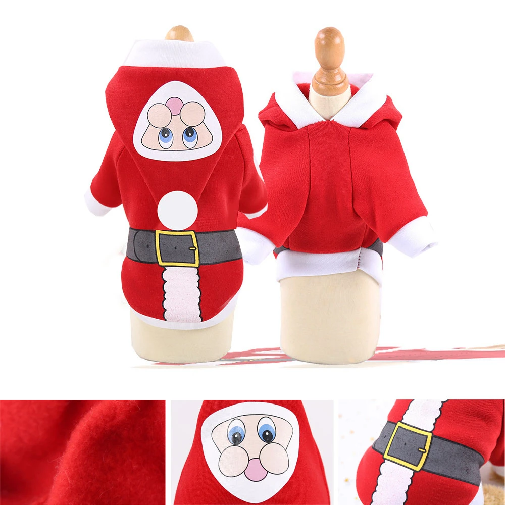 Рождественская одежда для маленьких собак зимнее пальто чихуахуа куртка больших