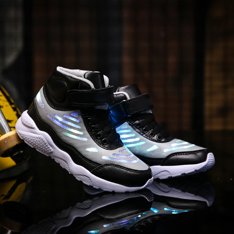 

Warm like home Pink New 25-36 USB Charger Glowing Sneakers Led Children Lighting Shoes Boys Girls illuminated Luminous Sneaker