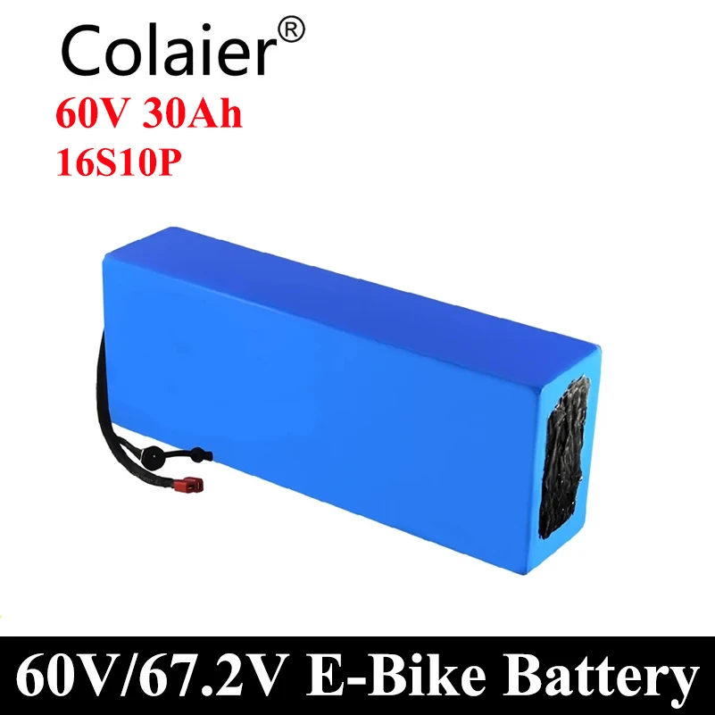 

Colaier 60V ebike battery 60V 30Ah 18650 16S9P lithium ion battery electric bicycle battery 60V 1500W electric scooter battery