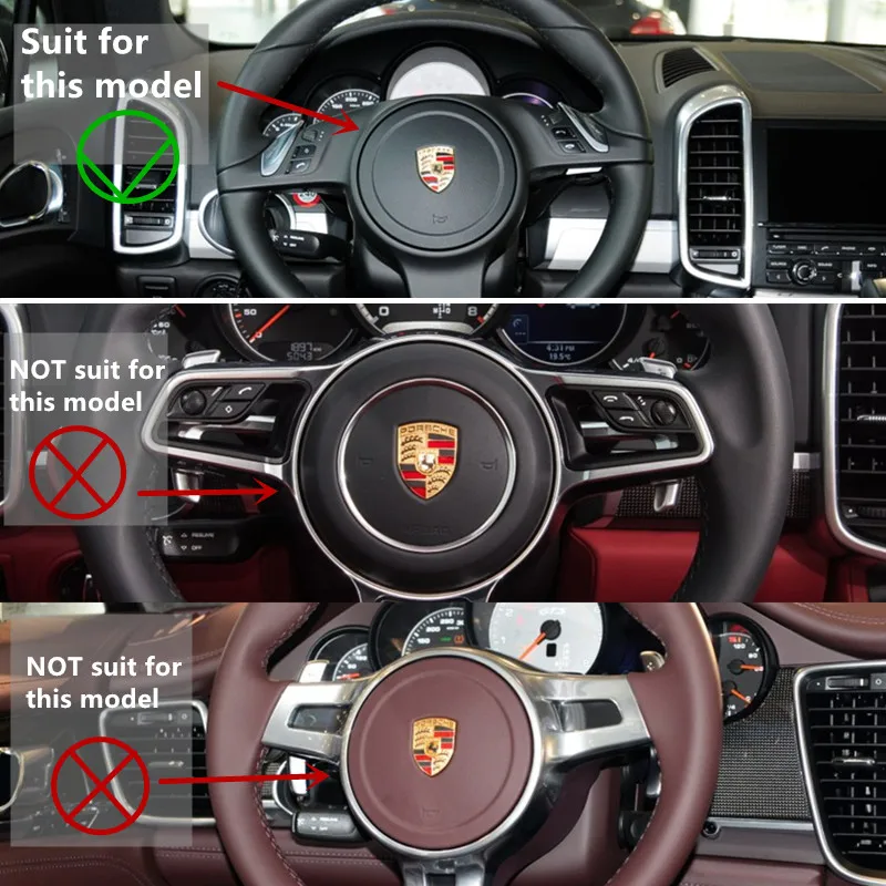 Внутренняя декоративная накладка на руль для Porsche Panamera Cayenne Macan 2010-16 блестки из