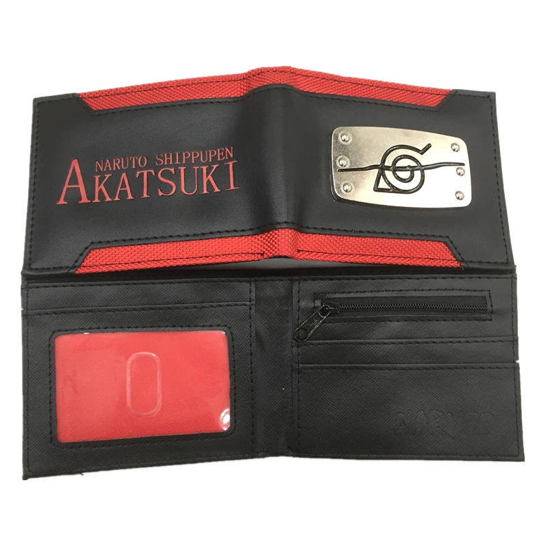Кошелек Kakashi Sasuke Black Leaf Village Konoha Ninja короткий кошелек с карманом для монет