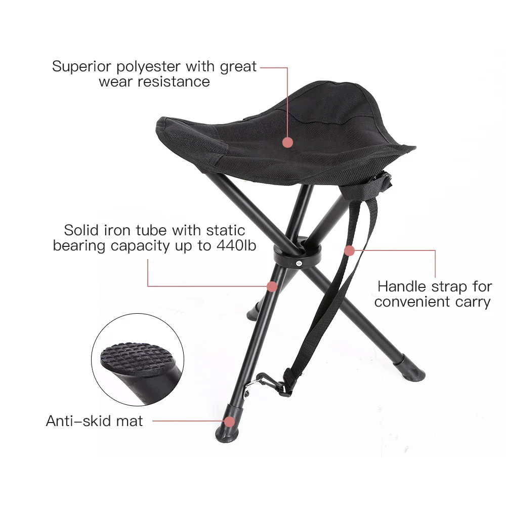 

New Traveling Camping Tripod Chair Lightweight Fishing Chair Portable Fishing Stool Rest Seat Camping Stool Seat Chair