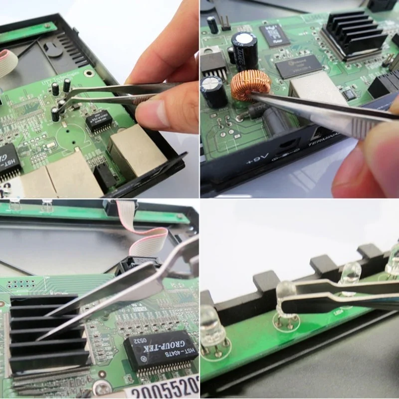 4 шт./компл. Пинцет из нержавеющей стали костюм прямой Изогнутый Рот точный