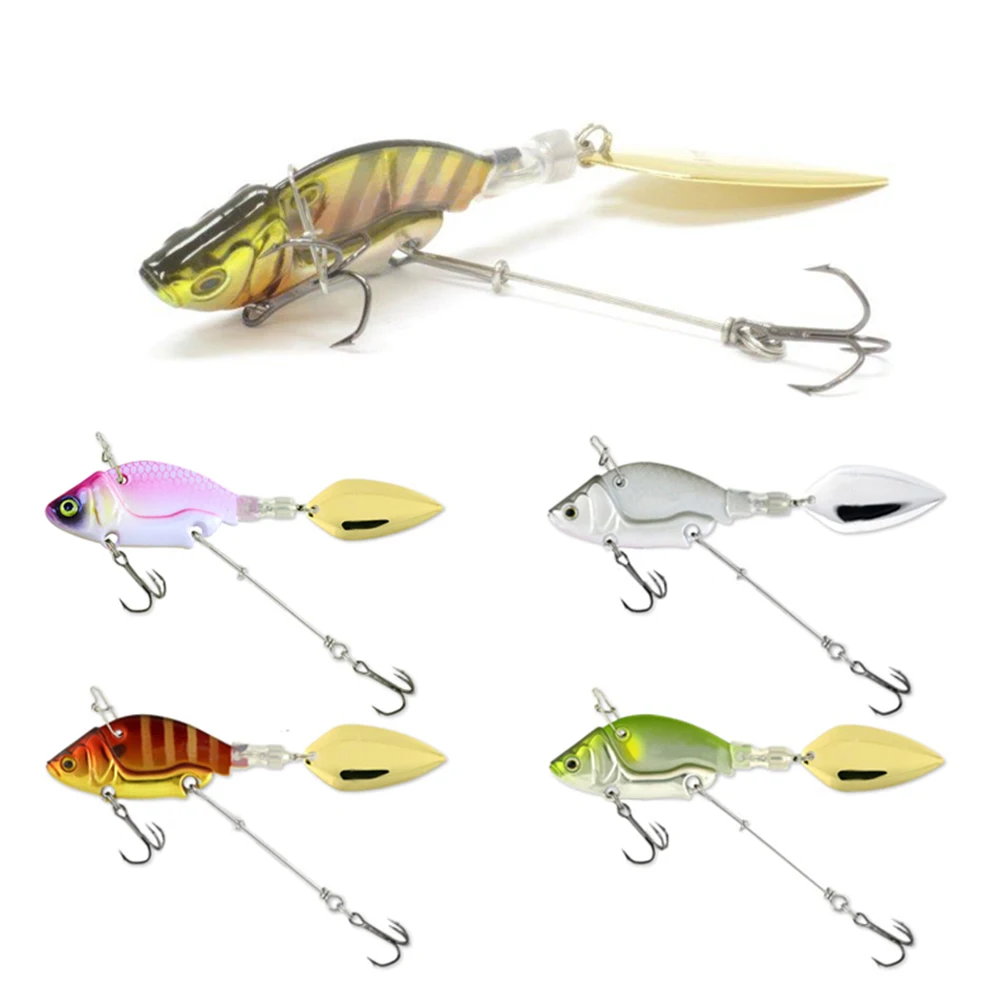 

44mm/136g Sinking Fishing Lure Metal Hard Bait Vibration Rotating Artificial Bait Spinner Bait Fishing Tackle